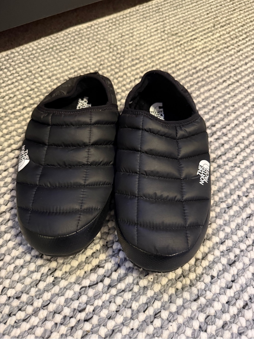 The North Face Black Quilted Puffer Slip-On Mules
